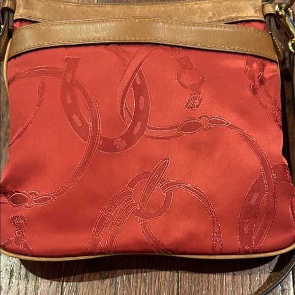 Ralph Lauren Red and Tan Crossbody Bag - Picture 6 of 11